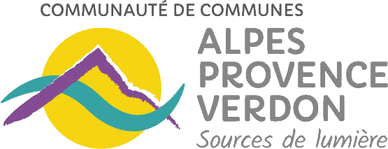 Logo officiel CC Alpes-Provence-Verdon "Sources de lumière"